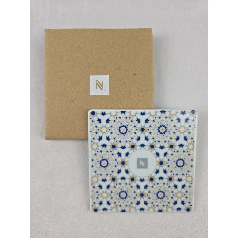 NESPRESSO Porcelain Coaster Beautiful Tile Portugal Collector - NEW IN BOX